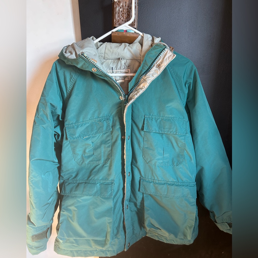 Vintage 90s Ll Bean Green Hooded Baxter State Parka Jacket Coat Size L